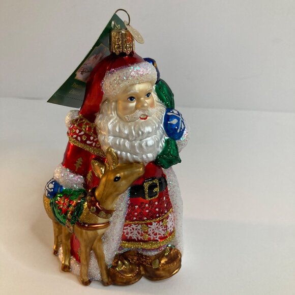 Old World Christmas Nordic Santa Blown Glass Christmas Ornament 5" NWT - Picture 1 of 8